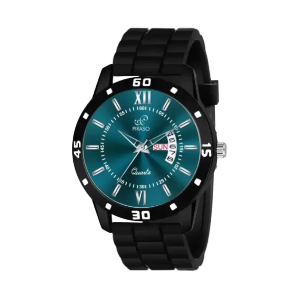 Piraso Analog Day & Date Watch, Turquoise Dial, Men's Watch