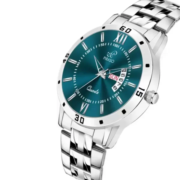PIRASO Analog Watch - Turquoise Dial, Silver Stainless Steel Bracelet