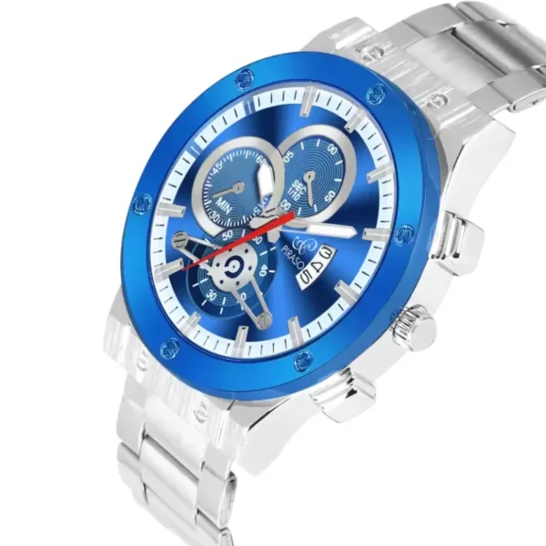 Piraso Blue Dial Silver Chain Analog Watch for Men