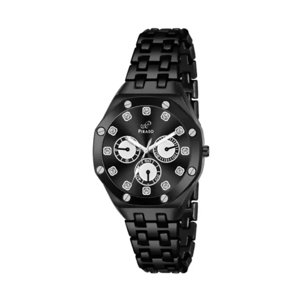 Piraso women's black chain watch, NK HUB-LOT 2026 analog watch