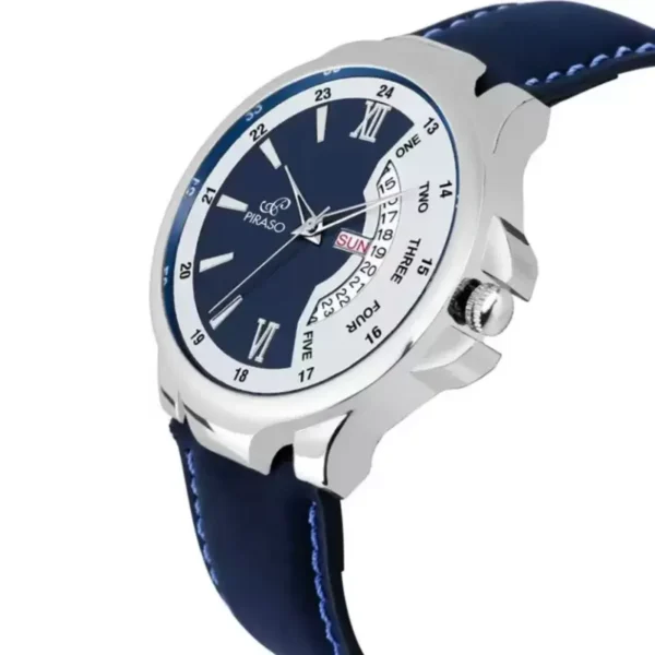 Piraso PR2922 Bleed Blue Day and Date Analog Men's Watch