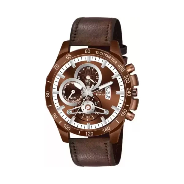 Piraso RSSL 2025 Analog Watch Brown Dial Brown Leather Strap