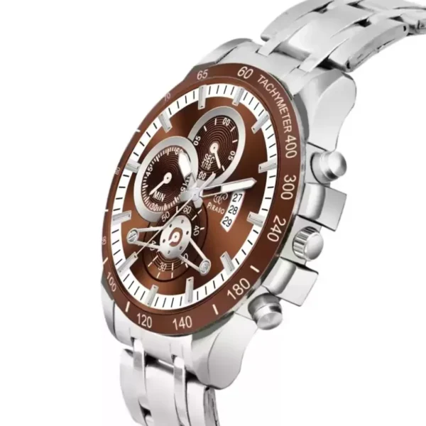 Piraso RSSL 2025 men's watch, brown dial, silver chain watch for men