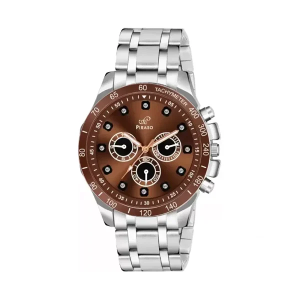 Piraso RSSL 2026 Brown Dial Silver Chain Analog Watch for Men