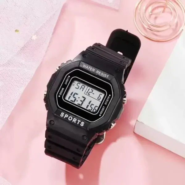 Piraso Sports Digital Black Strap Watch for Men and Women