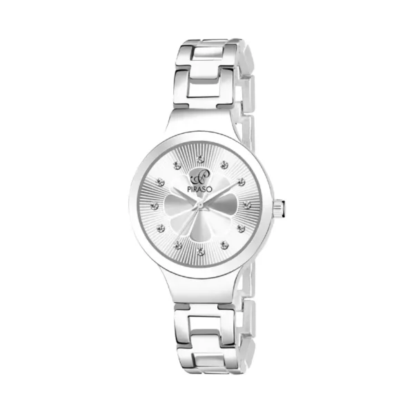 Piraso DB 307 Silver Dial Silver Chain Analog Watch For Women