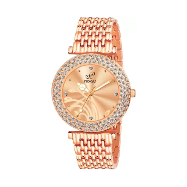 Piraso DB 309 Copper Women's Watch, Diamond Studded Analog Watch