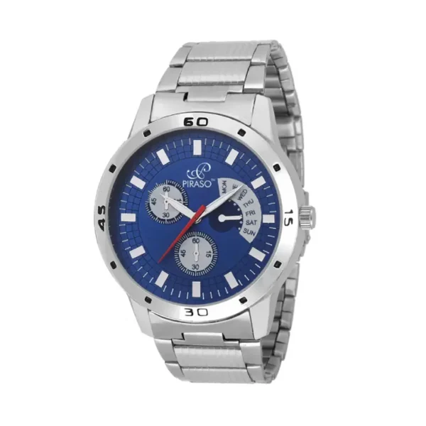 Piraso Decker 9127 Blue Dial Silver Chain Analog Watch