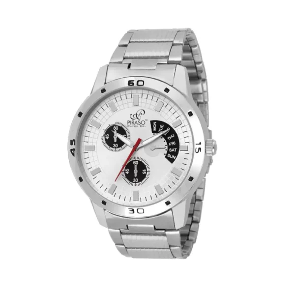 Piraso Decker 9132 Watch, Men's Silver Chain Analog Watch