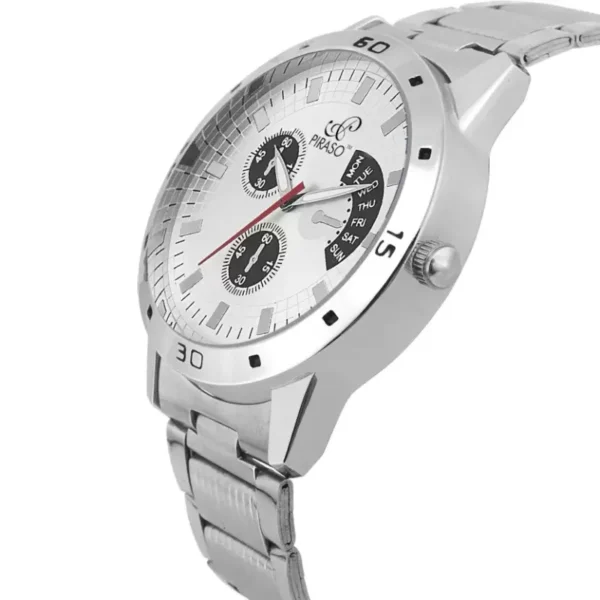 Piraso Decker 9132 Watch, Men's Silver Chain Analog Watch