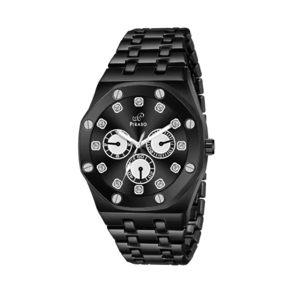 Piraso NK HUB-LOT 2026 black chain watch for men, QUARTZ watch