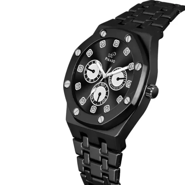Piraso NK HUB-LOT 2026 black chain watch for men, QUARTZ watch