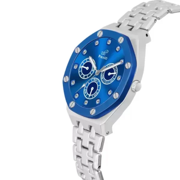 Piraso NK HUB-LOT 2026 blue dial women's watch, silver chain strap watch for women