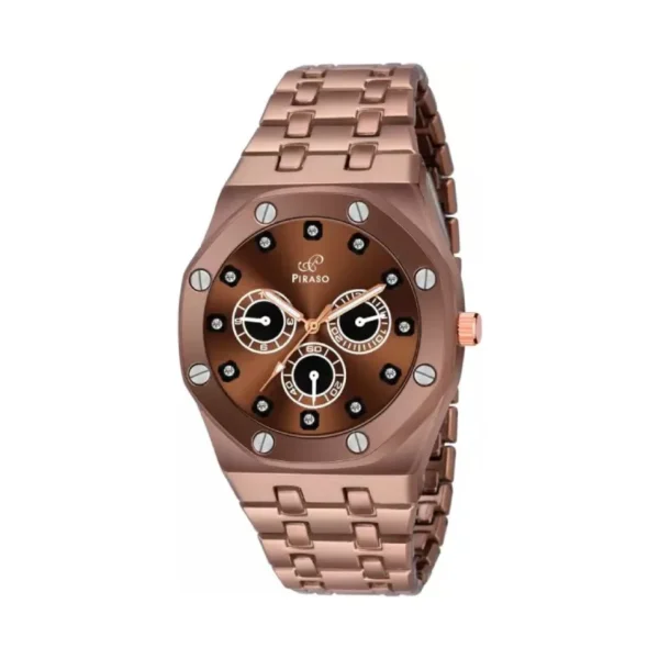 Piraso NK HUB-LOT 2026 Men's Analog Watch Brown Dial Brown Chain