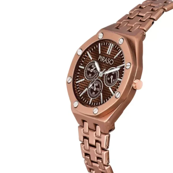Piraso Women's Analog Watch, Brown Chain Design