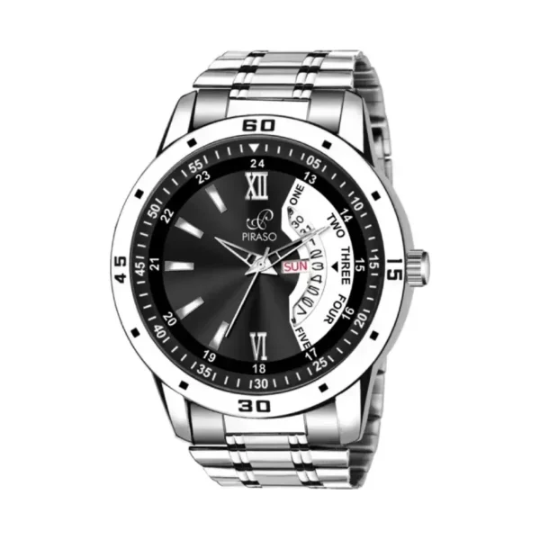 Piraso PR2921 Men's Analog Watch - Black & White Dial