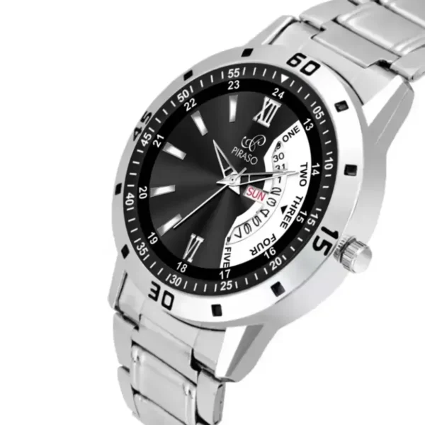 Piraso PR2921 Men's Analog Watch - Black & White Dial