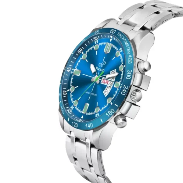 Piraso RSSL 2027 men's watch, blue dial silver chain watch