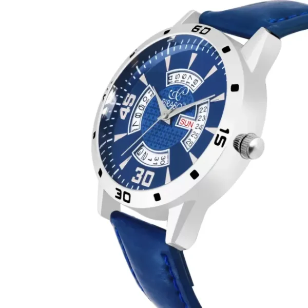 Piraso 1146-BL men's blue dial leather strap watch