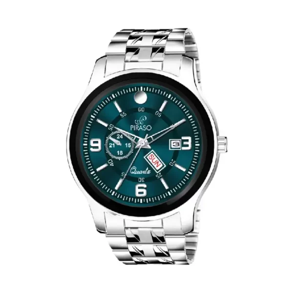 Piraso D&D C19 Men's Watch, Blue Dial Silver Chain Analog Watch