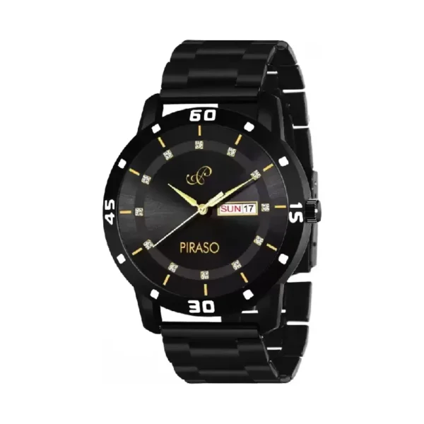 Piraso D&D F92 Black Dial Black Chain Watch for Men