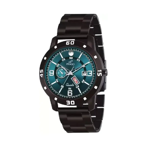 Piraso D&D F95 men's watch, D&D F95 blue dial, brown chain strap analog watch