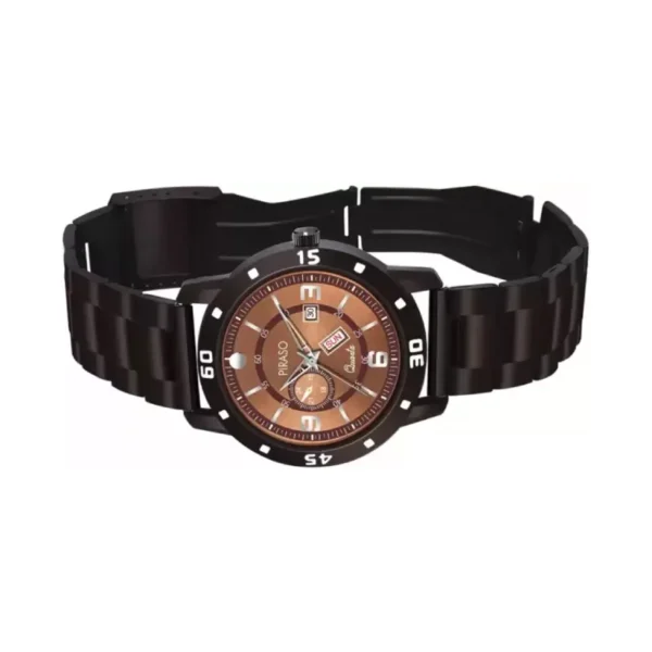 Piraso D&D F95 men's brown analog watch, D&D F95 elegant brown chain watch, luxury men's watch by Piraso
