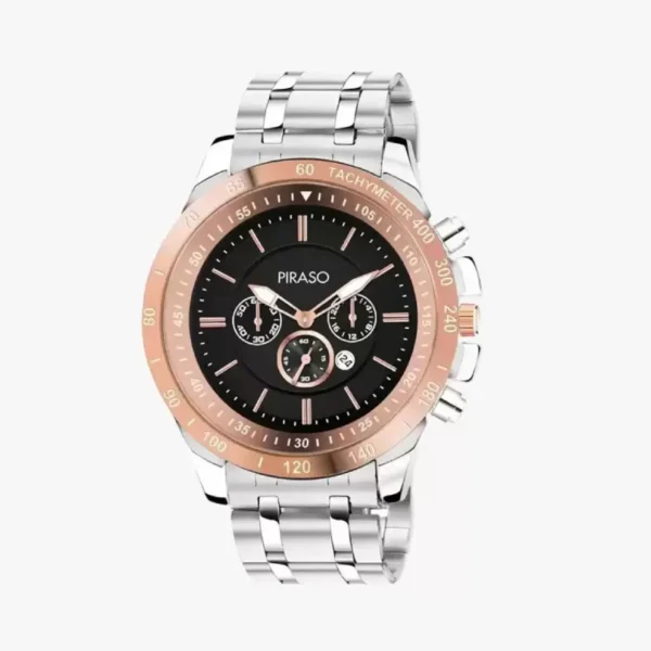 Piraso RSSL 2022 men's black copper dial silver chain watch