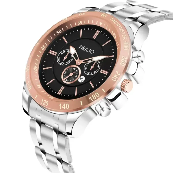 Piraso RSSL 2022 men's black copper dial silver chain watch