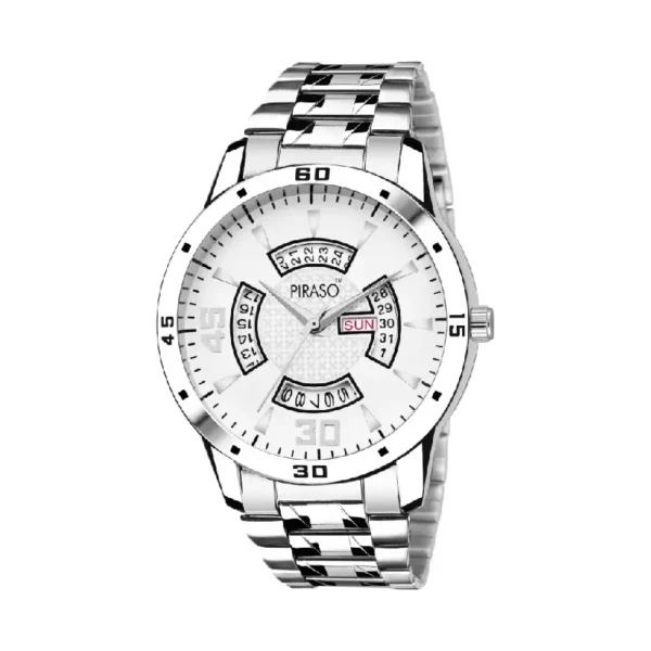 Piraso men's silver analog watch, Piraso 1146-WH-CK