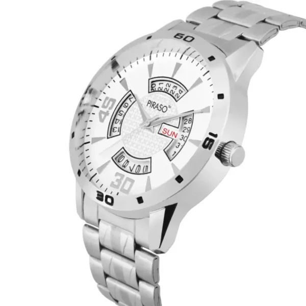 Piraso men's silver analog watch, Piraso 1146-WH-CK