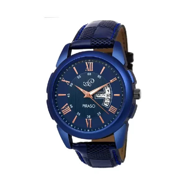 Piraso 1150 BL Chess Blue Dial Blue Leather Strap Analog Watch