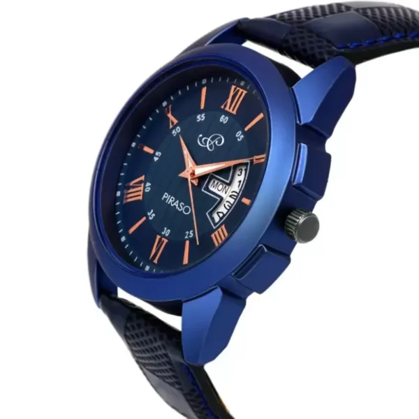 Piraso 1150 BL Chess Blue Dial Blue Leather Strap Analog Watch