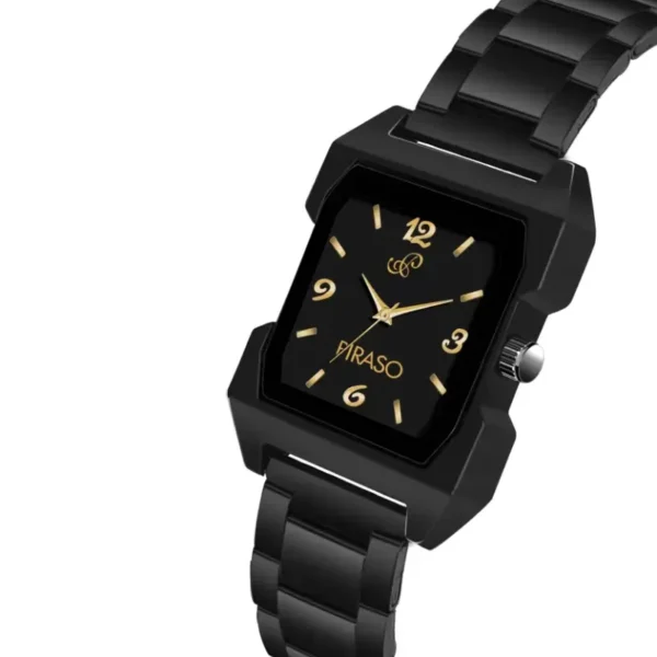 Piraso 1846 CL, Black Dial Analog Watch, Men’s Watch, Stainless Steel Strap