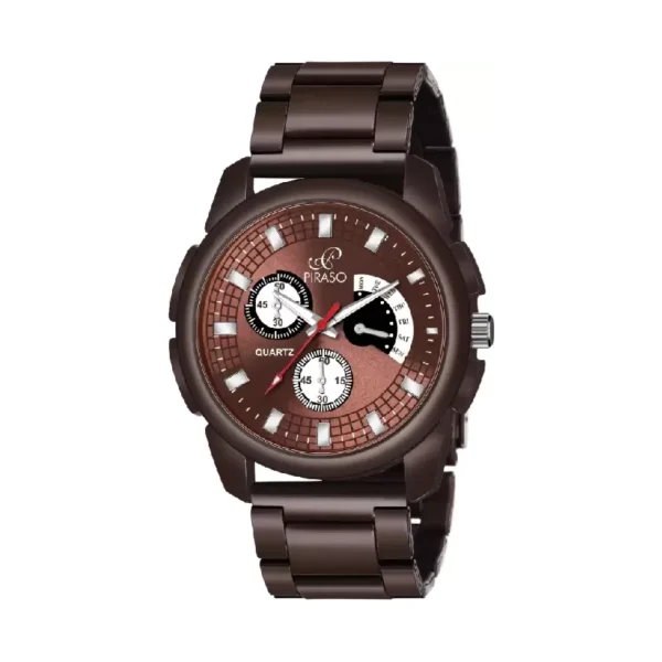 Piraso 2032-BN-CK Brown Dial Chain Analog Watch for Men