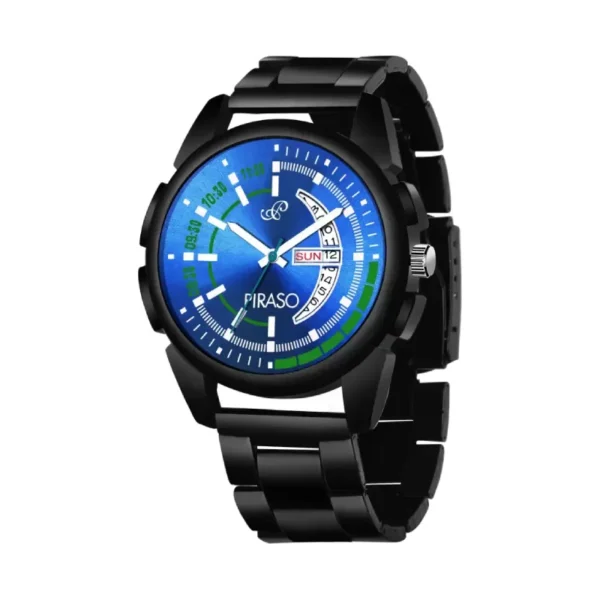 Piraso 27-BL-GN-CK Blue Dial Black Chain Analog Watch, Men's Analog Watch