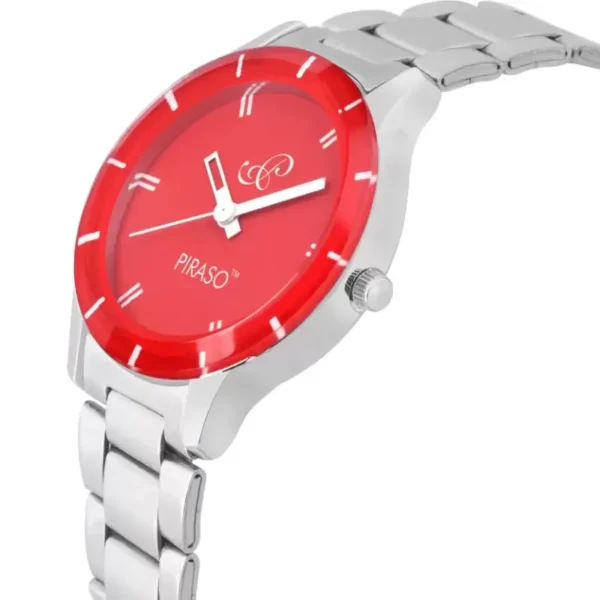 Piraso 9109-RD Red Dial Silver Chain Women's Watch