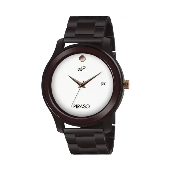 Piraso D3 052 MOVADO G White Dial Brown Chain Analog Watch for Men