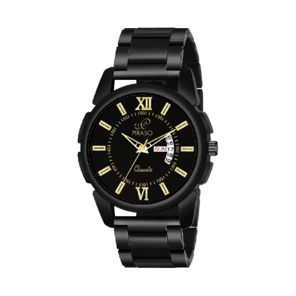 Piraso men’s black watch, Piraso D&D-15 black chain watch