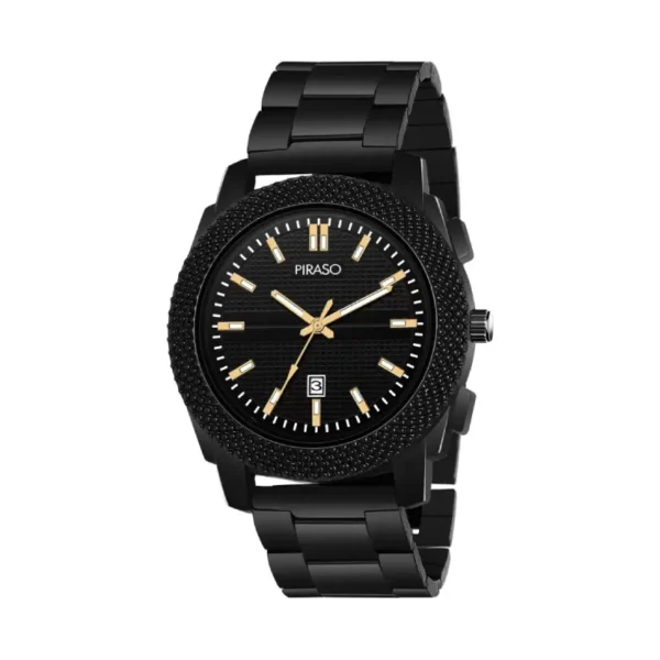 Piraso D&D 2021 Watch, Black Dial Black Chain Analog Watch, Men's Stainless Steel Watch