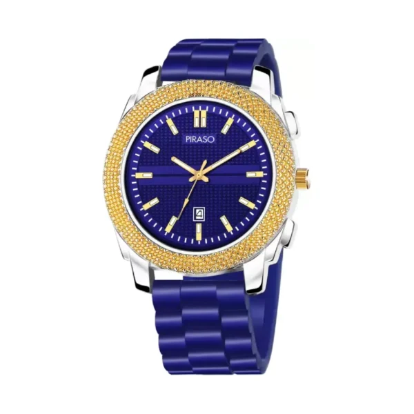 Piraso D&D 2021 Blue Dial Blue Mesh Silicon Strap Analog Watch for Men
