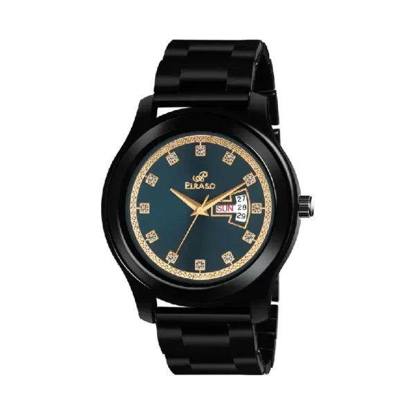 Piraso D&D C24 Men's Quartz Watch with Turquoise Dial and Black Chain