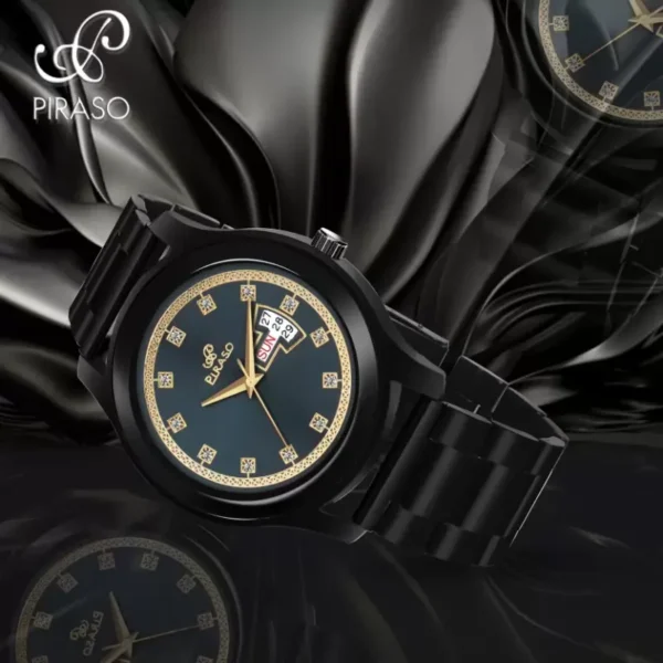 Piraso D&D C24 Men's Quartz Watch with Turquoise Dial and Black Chain