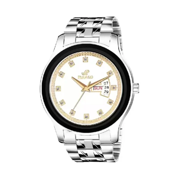 Piraso men's silver chain watch, Piraso D&D C24 white dial watch.
