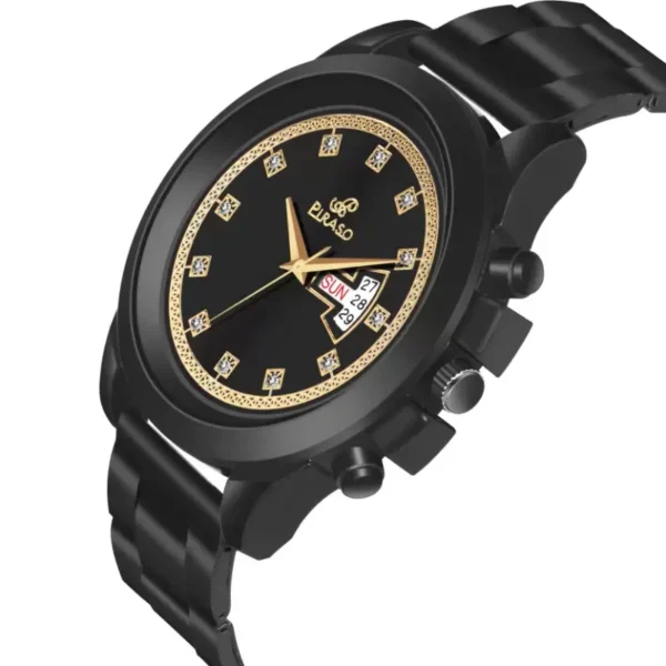 Piraso men's black analog watch, Piraso D&D RS24 black chain watch