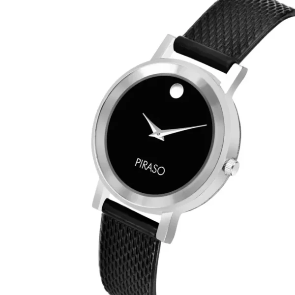 Piraso HM 52 Black Dial Mesh Silicon Strap Women's Analog Watch